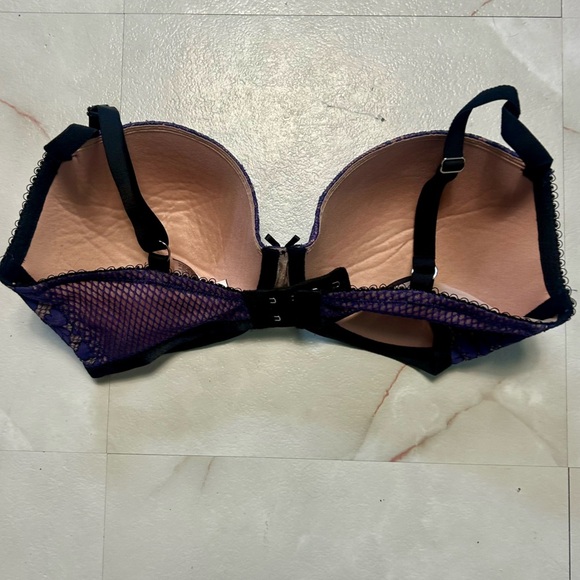 Victoria’s Secret Demi Cup Bra Lace Purple Underwire Size 32DDD - Picture 2 of 3